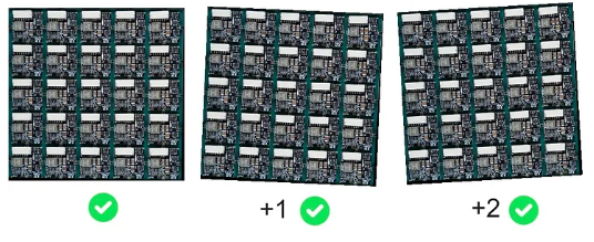 PCB with many small electronic elements