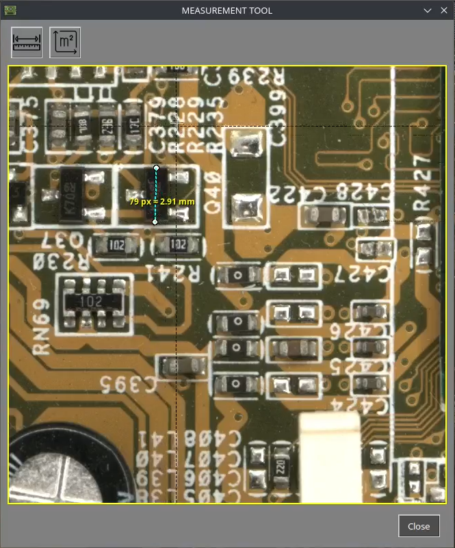 Test des Messwerkzeugs