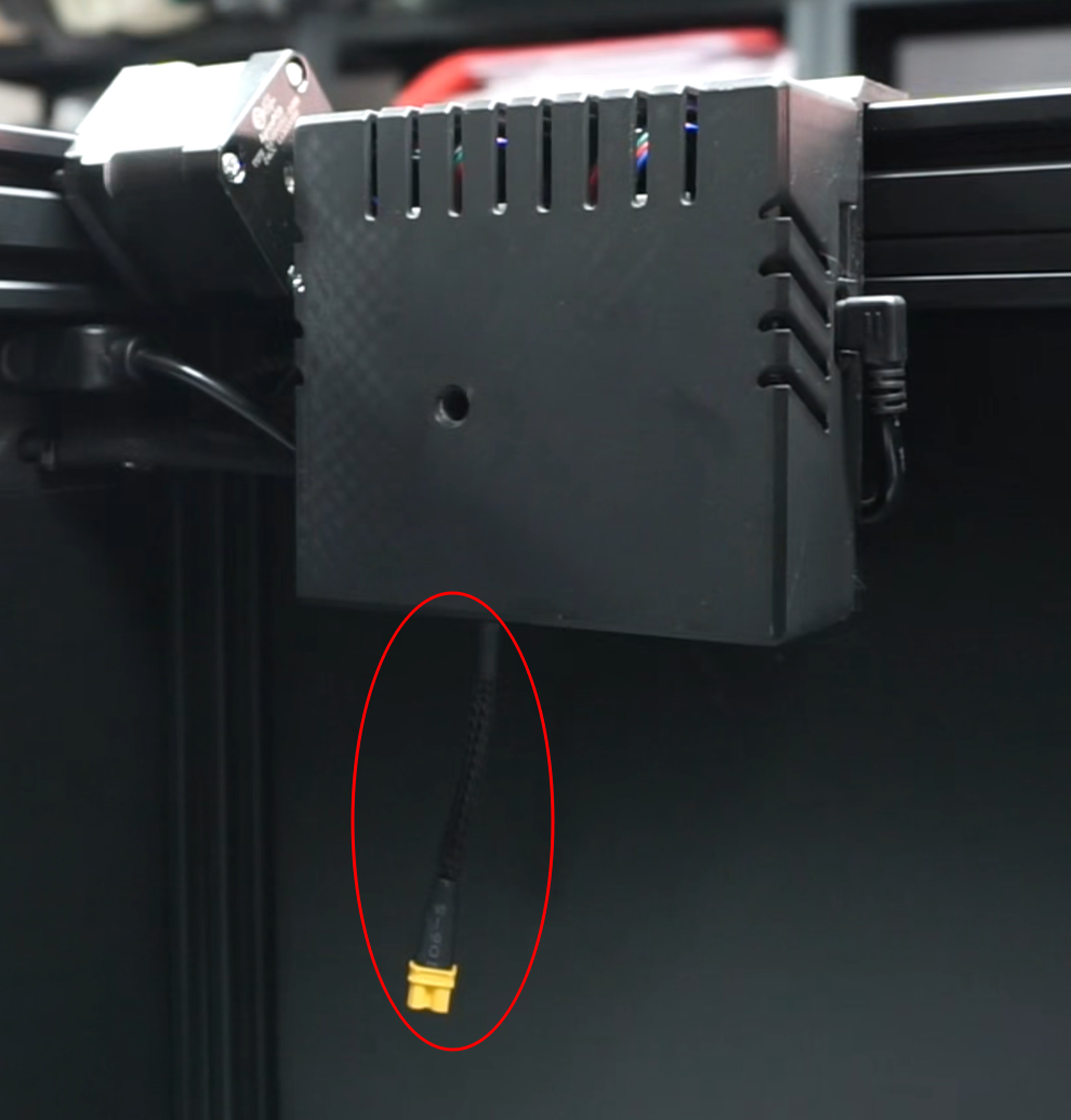 Power cable pre-mounted