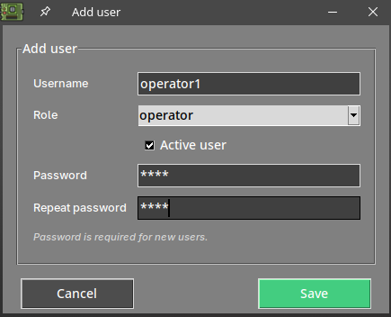 Add an operator user