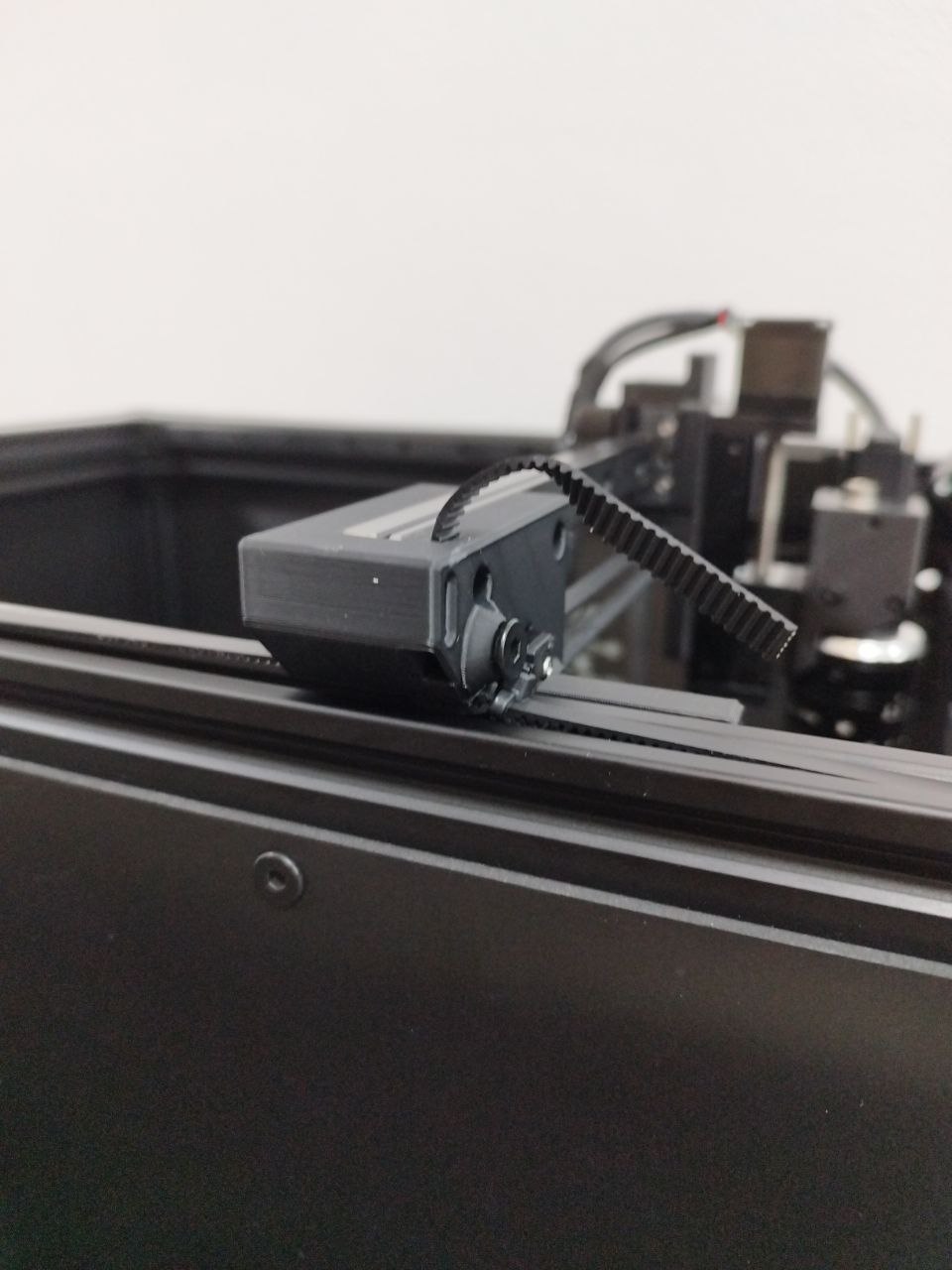 Pull the end of the belt