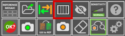 Barcode area selected